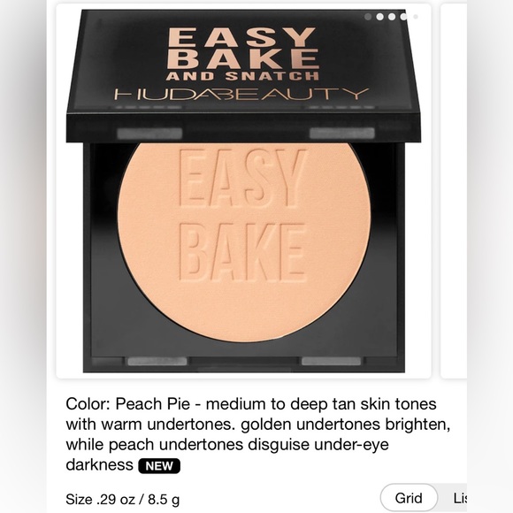 🍑HUDA BEAUTY EASY BAKE AND SNATCH setting powder.. PEACH PIE 🍑 - Picture 2 of 7